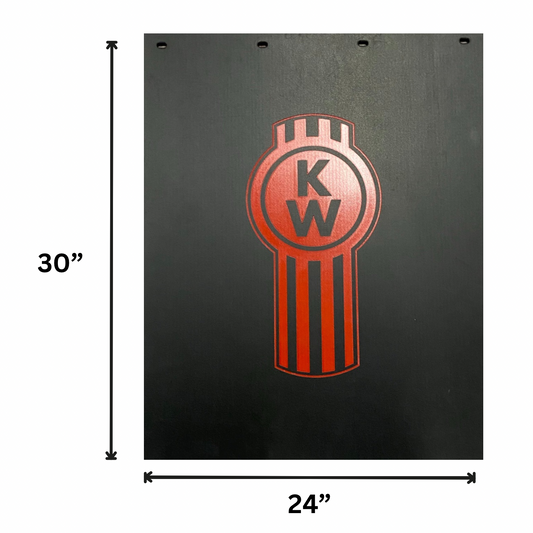 Mud Flap with Kenworth Stamp in Red