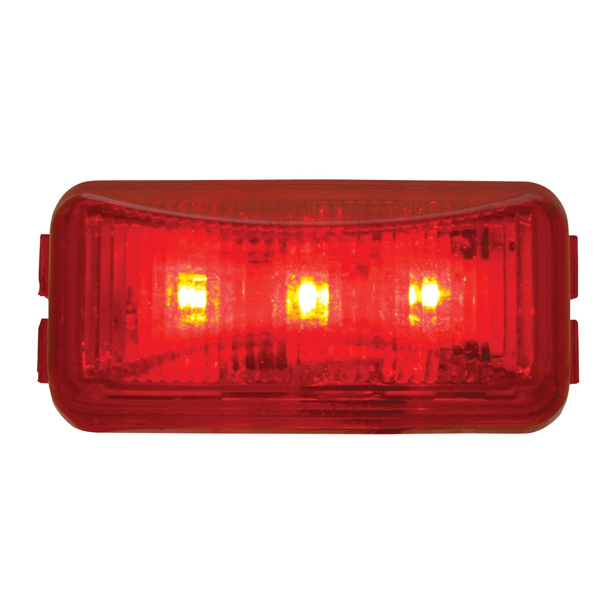 Rectangular 3 LED Light in Red