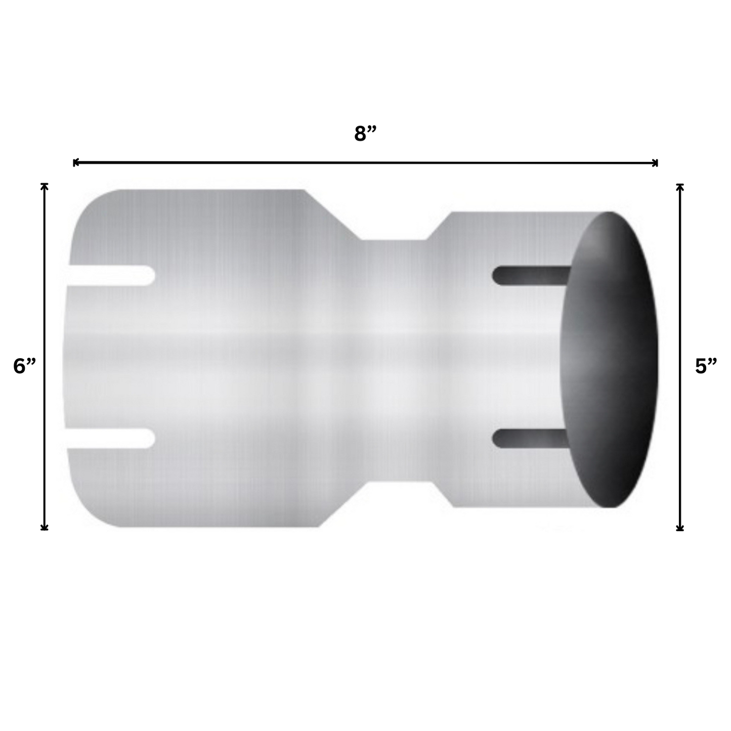 Premium Chrome Coupler 6”OD x 5”ID