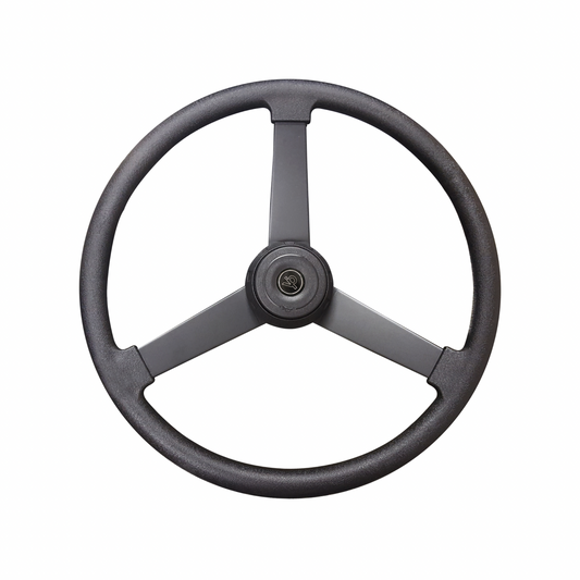 20" Black 3-Spoke Steering Wheel - 3 Bolt Pattern *FINAL SALE ITEM*