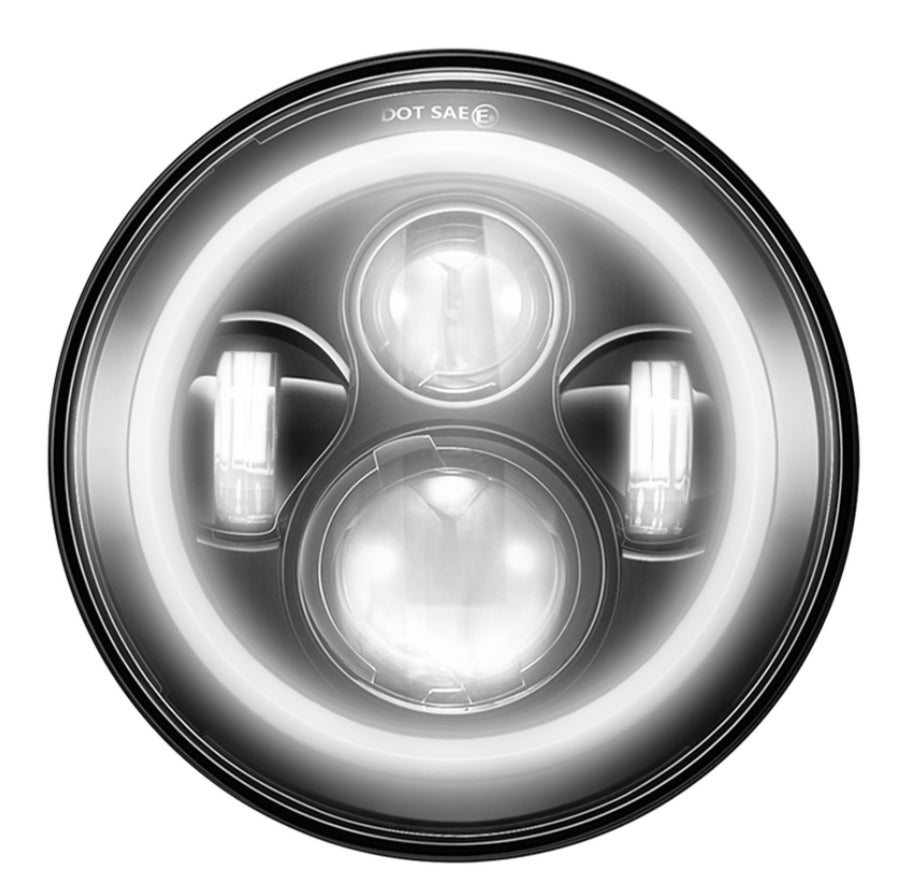 7"ROUND PROJECTOR LED HEADLIGHT BLACK
