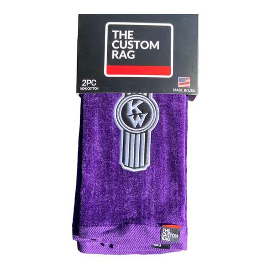 2 PC Kenworth Custom Rag with Black Patch Logo