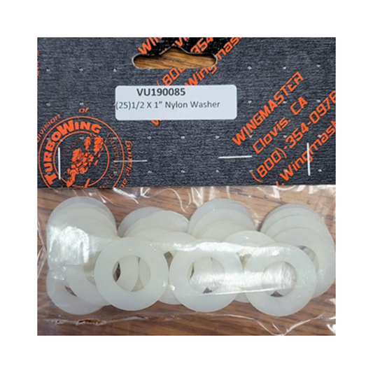 Valley Chrome White Nylon Washers Set