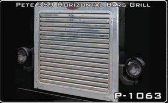 Peterbilt 359 Hood Grill 15 Horizontal Bars