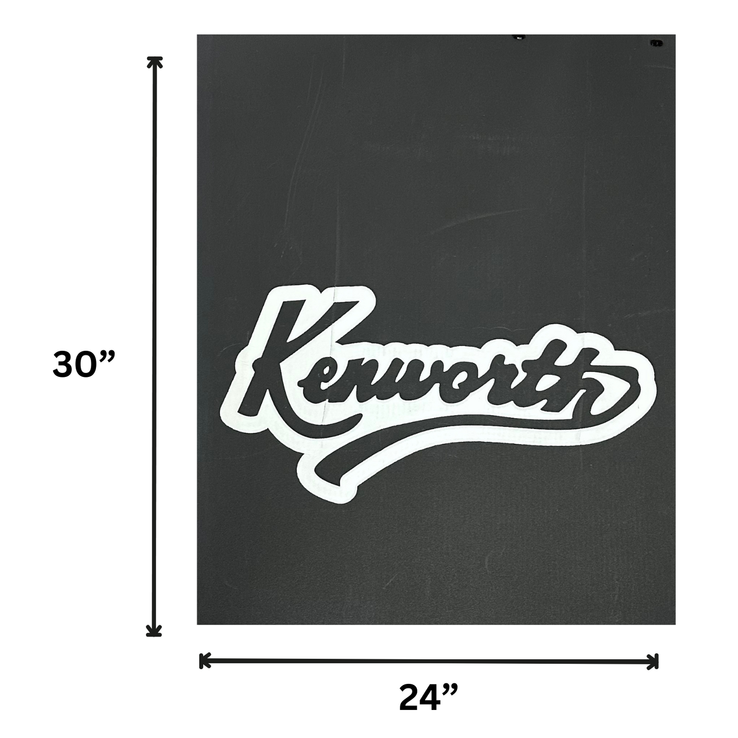 Mud Flap with Kenworth Vintage Style in White