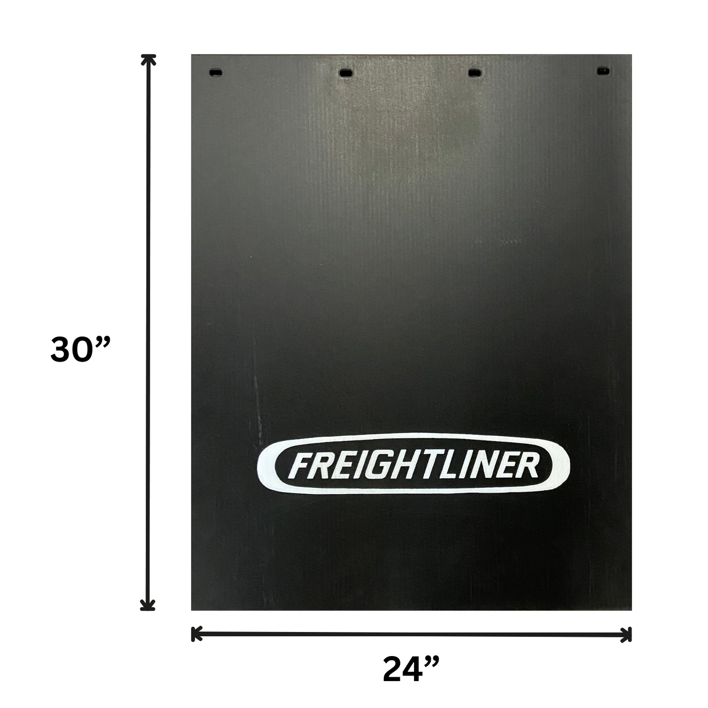 Mud Flap with Classic Freightliner Logo in White