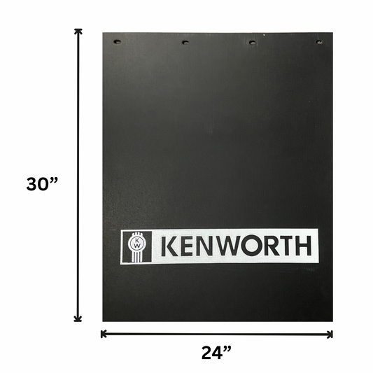 Mud Flap with Kenworth Letter in White