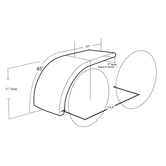 72" Half Tandem Fender Pair