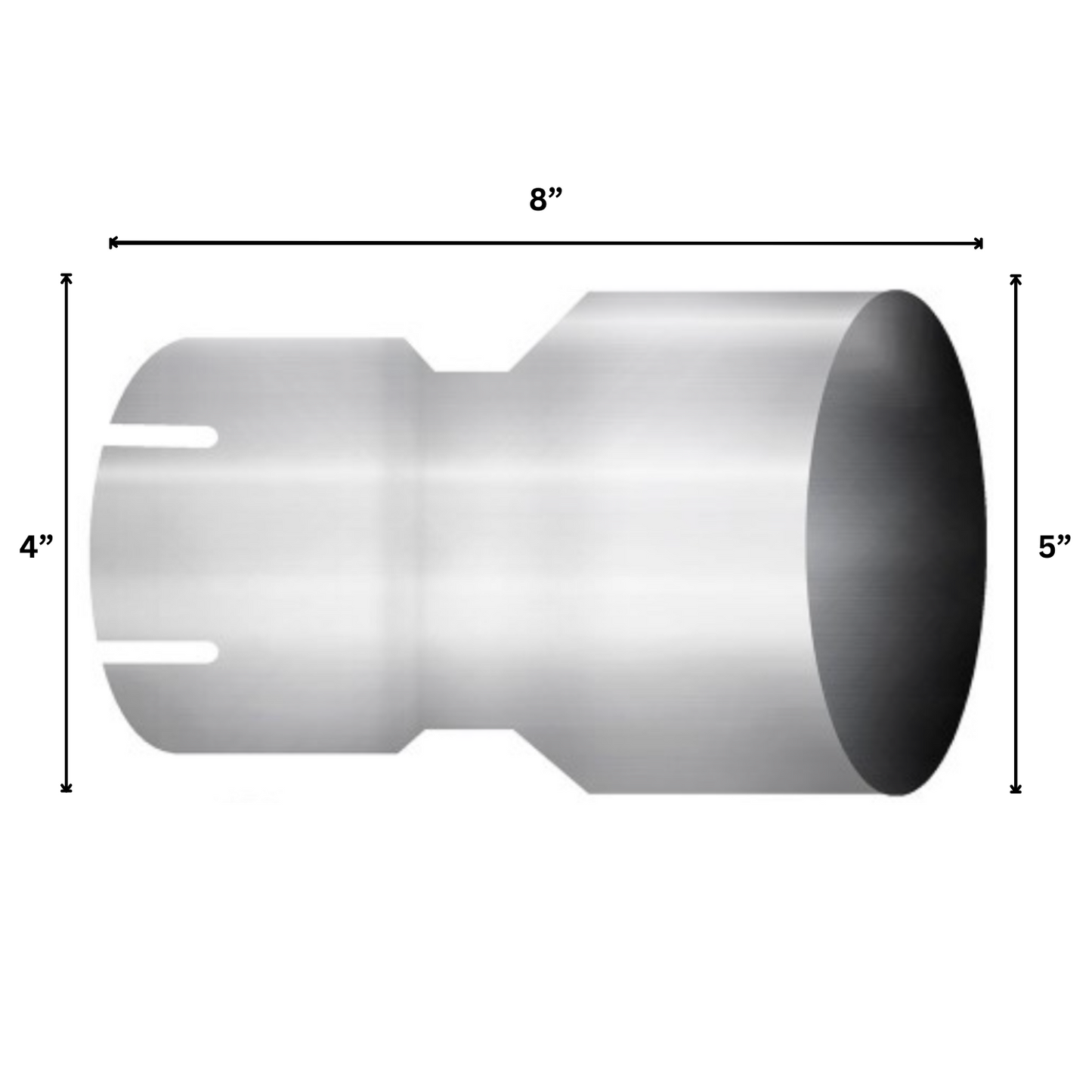 Premium Chrome Coupler 5”OD x 4”ID