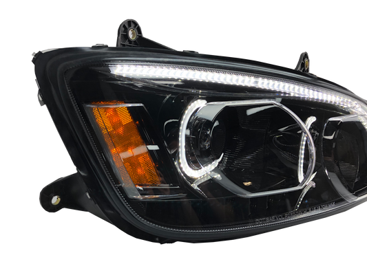 Kenworth T660 LED Projector DRL Headlights in Black