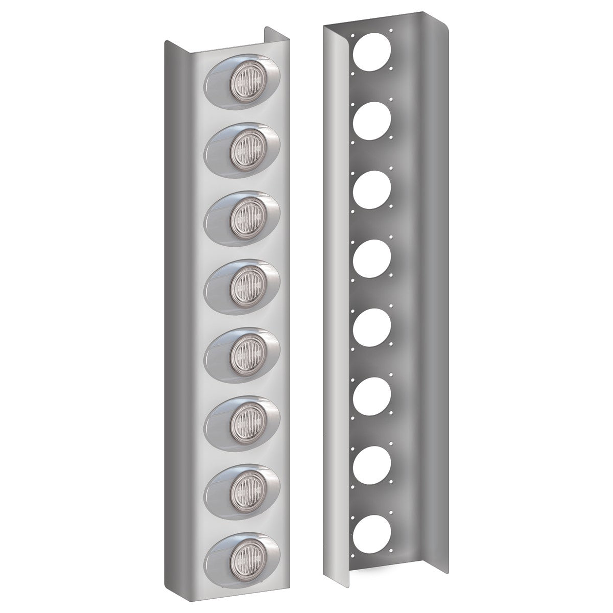 Peterbilt 389 Standard Front Air Cleaner Light Bar with 16 Clear G2 LEDs (2005+)