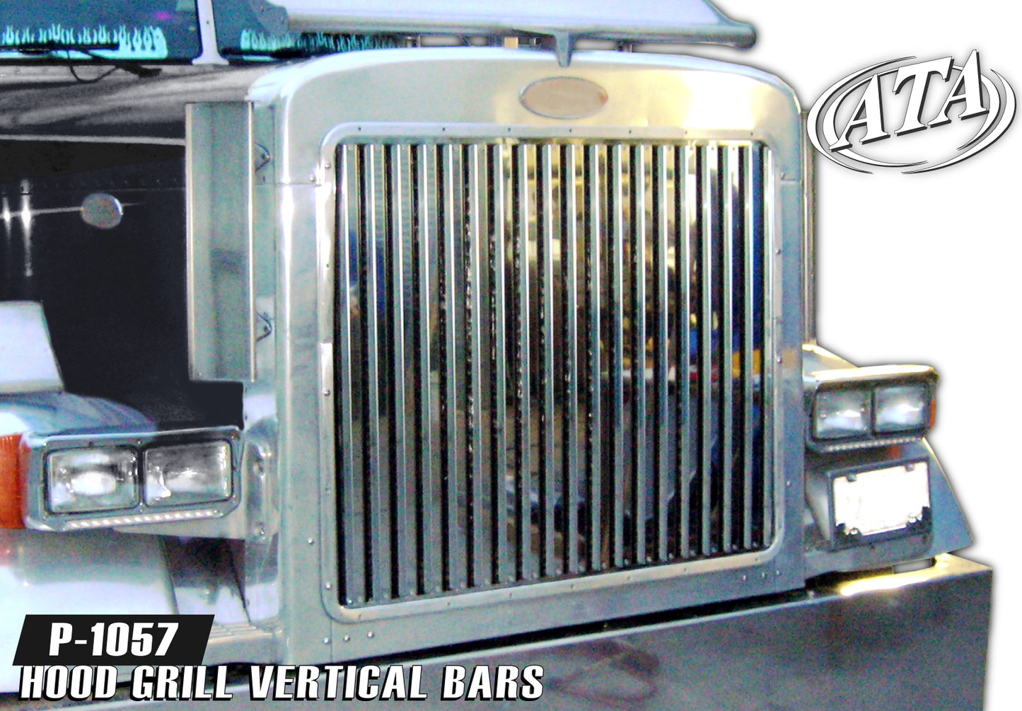 Peterbilt 379 Hood Grill 17 Vertical Bars