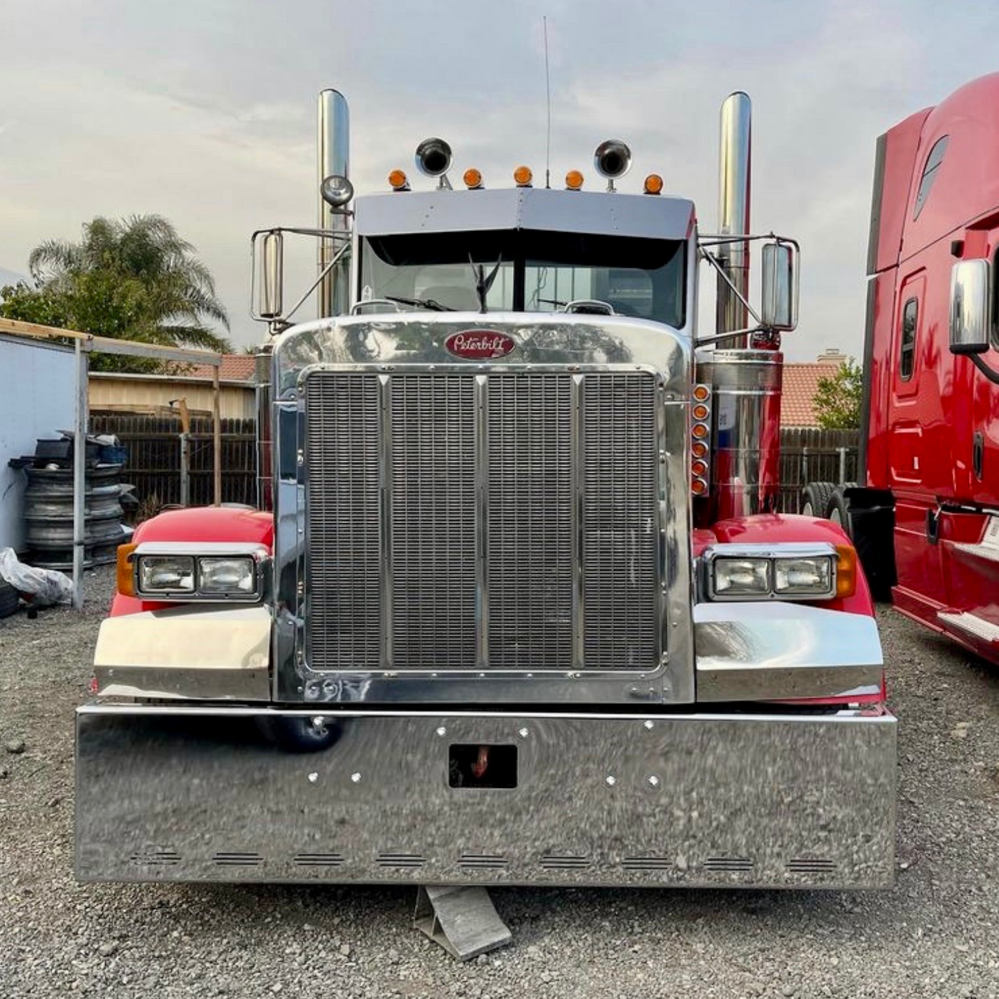 Peterbilt 357/378/379 Bumper With 9 Oval Slit Light Holes