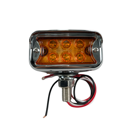 Dual-side Marker / Clearance Pedestal LED Light w/Chrome Bezel