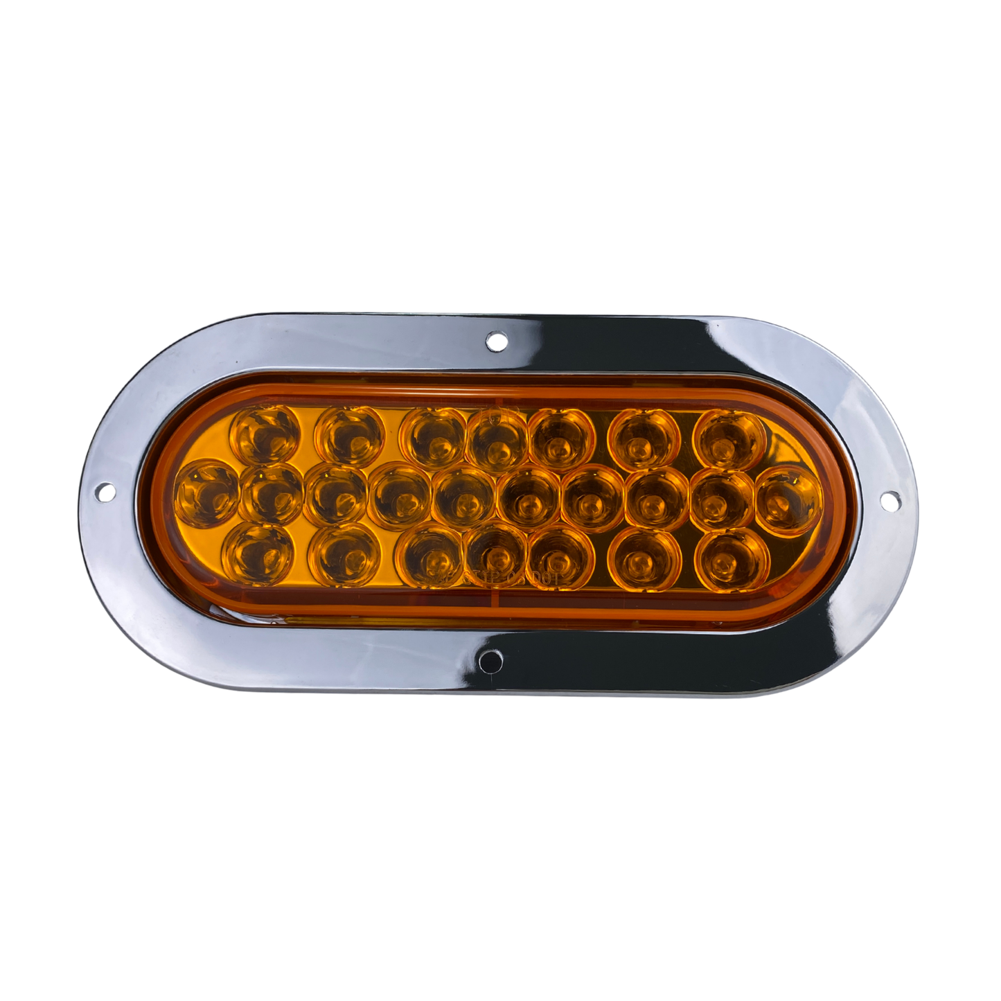 Oval Pearl LED Light in Amber W/ Chrome Bezel