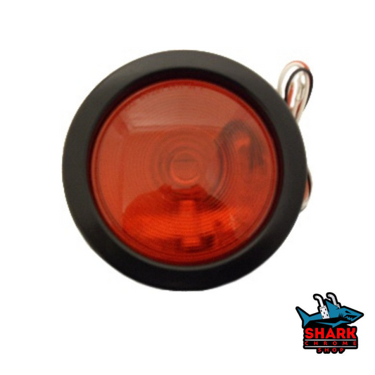 Red 4" Round Sealed Stop/Turn/Tail Light Kit w/Bulb, Grommet and Plug