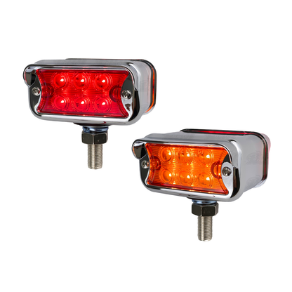 Dual-side Marker / Clearance Pedestal LED Light w/Chrome Bezel