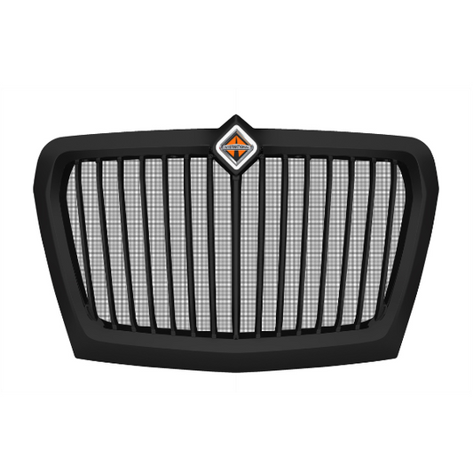 INTERNATIONAL LT625 BLACK GRILL ASSEMBLY 2017+ WITH LOGO INCLUDED