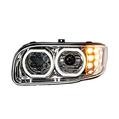 Peterbilt 388/389 Full LED Headlight Available in Black or Chrome
