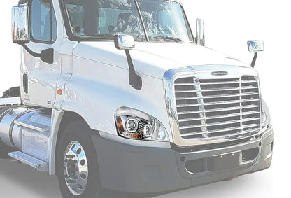 Projection Headlight with dual halo rings for Freightliner Cascadia 2008-2017 (Available in Chrome or Black)