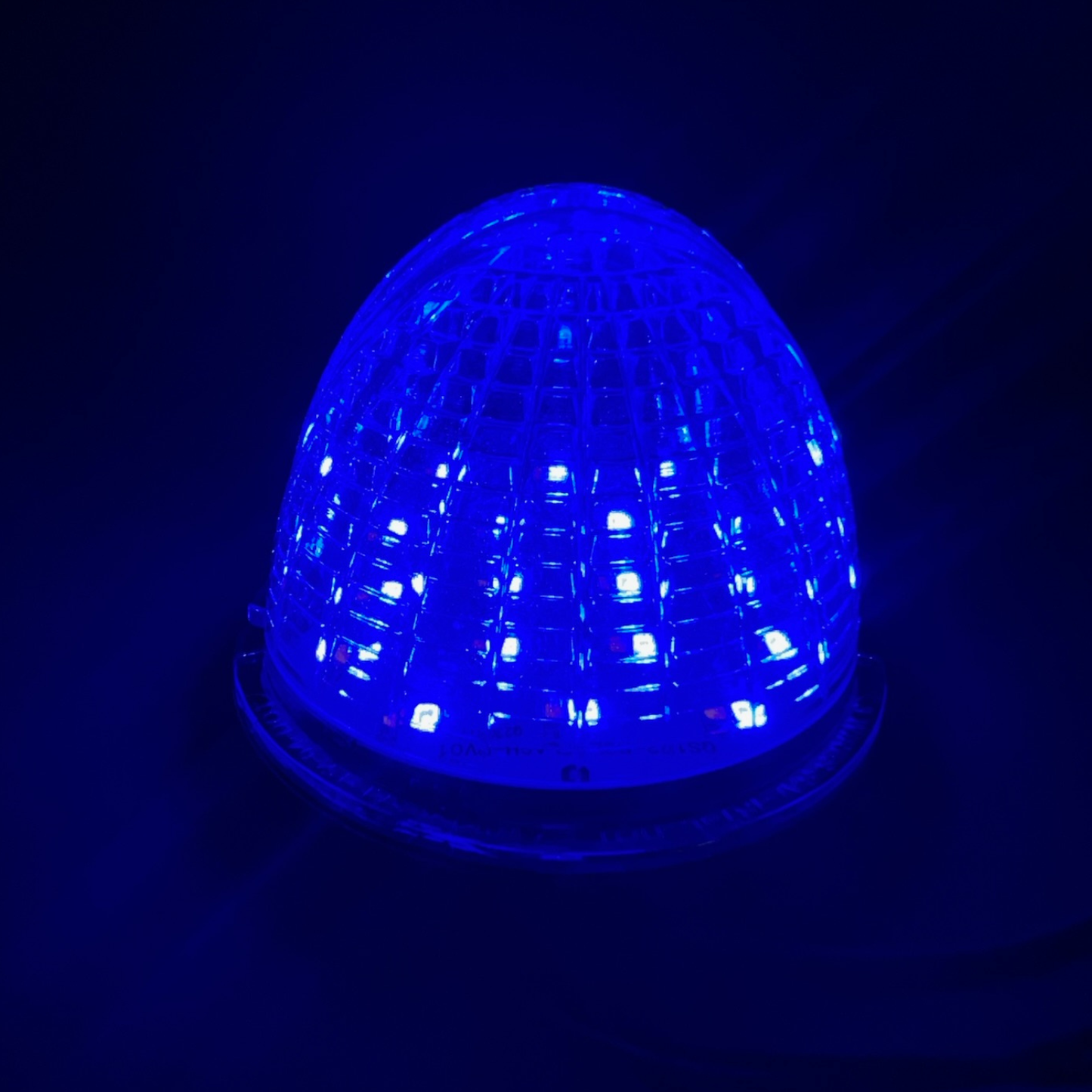Watermelon Dual Revolution Amber/Blue Clear Lens LED