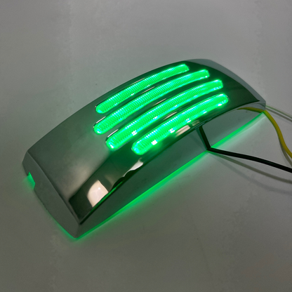 RECTANGULAR FLATLINE CLEAR LENS LED LIGHT, AMBER+GREEN