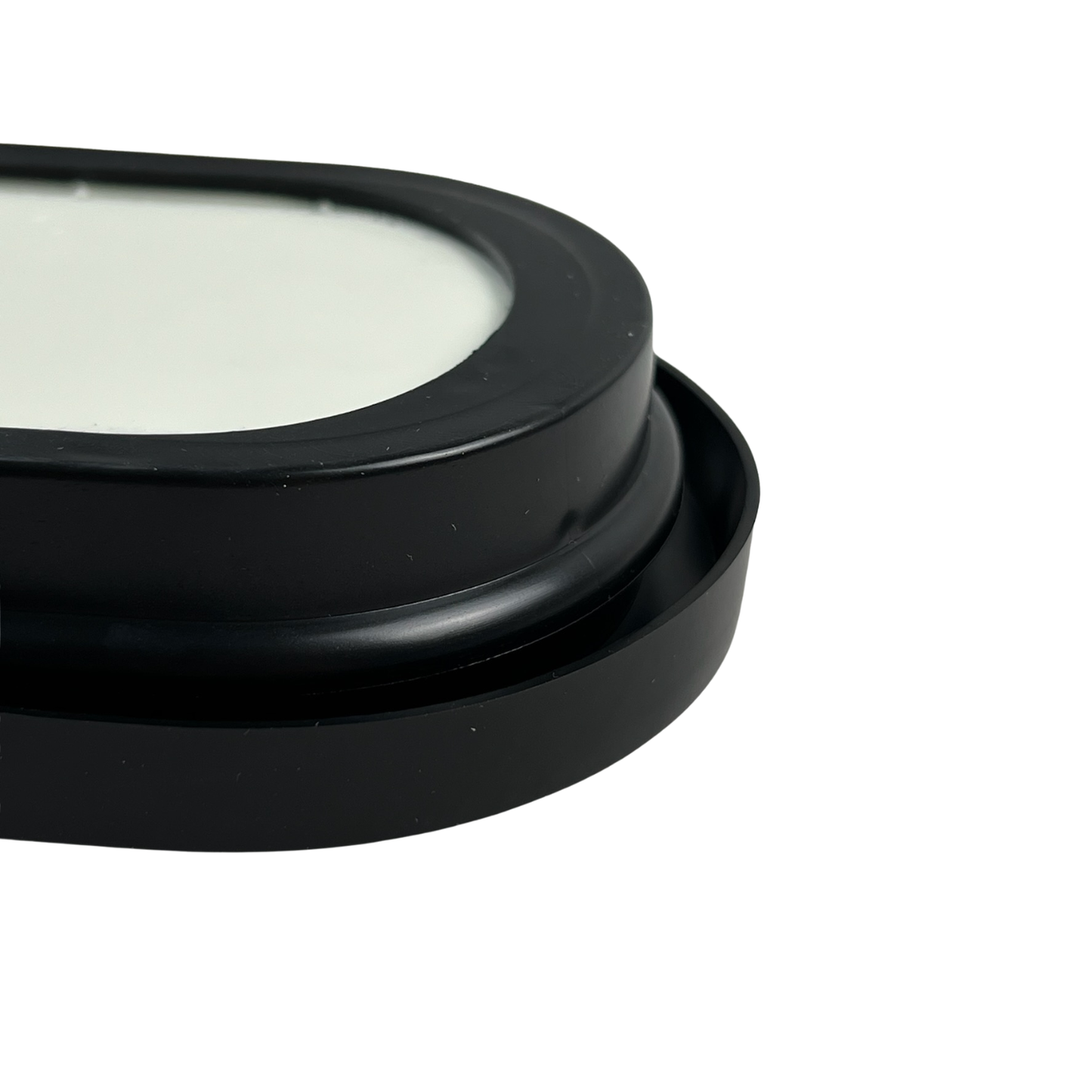 Oval Geometrical LED Light in Red W/ Rubber