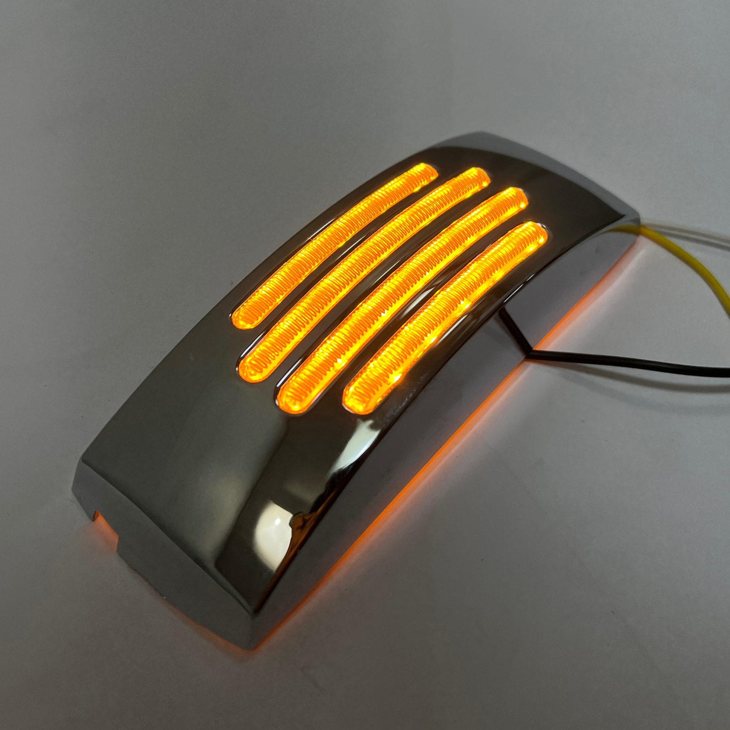 RECTANGULAR FLATLINE CLEAR LENS LED LIGHT, AMBER+GREEN