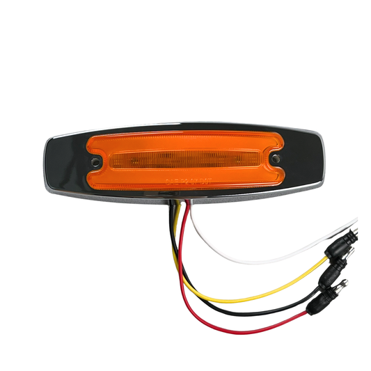 AMBER LENS LIGHT WITH BEZEL AND STROBE