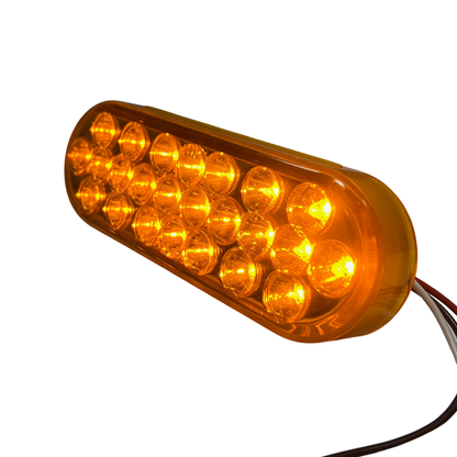 Oval Pearl LED Light in Amber W/O Frame