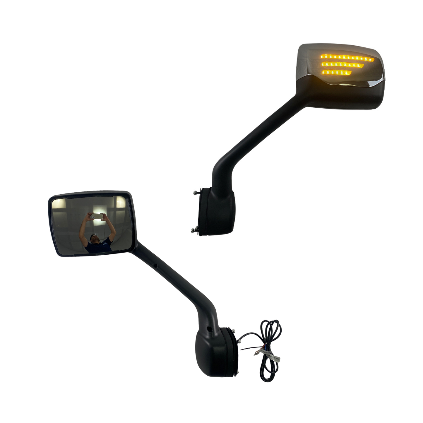 CLEAR STRIPES LIGHTS MIRROR  FITS: Kenworth T680 2011-2021  Peterbilt 579/587