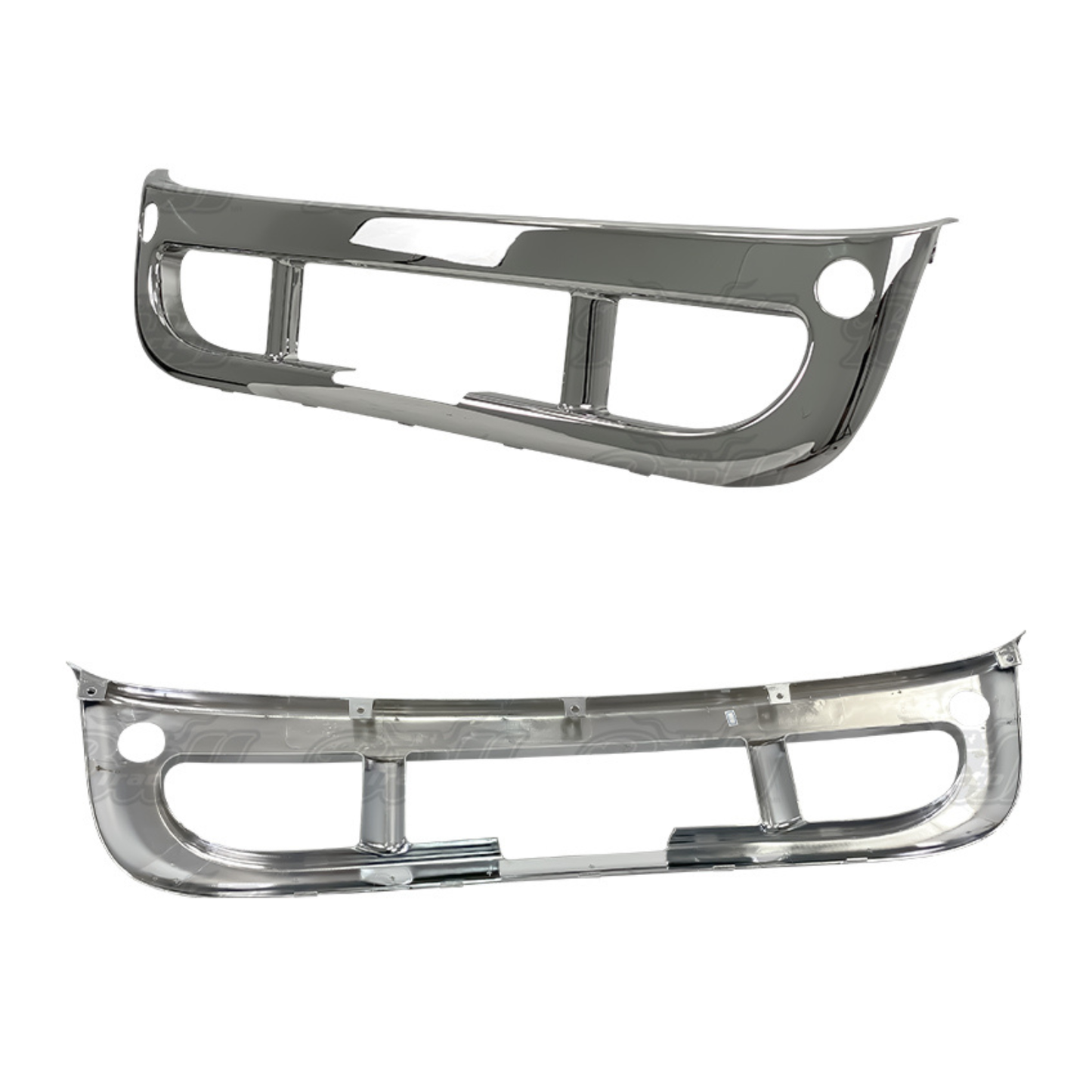 Freightliner Cascadia Center Chrome Bumper with Fog Lights