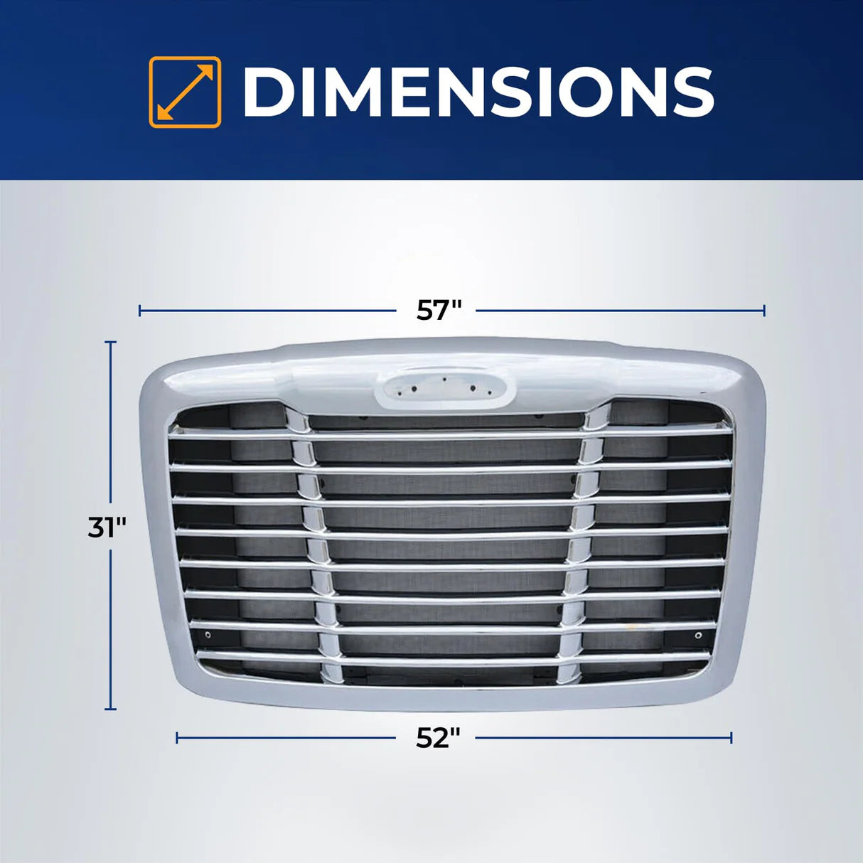 Freightliner Cascadia Grill W/Bug Screen 2008-2018