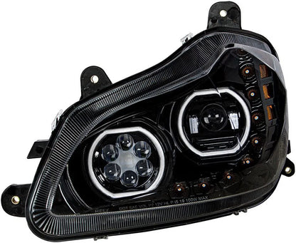 Kenworth T680 Headlight Full LED 2013-2021,Available in Chrome or Black Housing