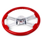Kenworth 18" Red Mahogany 4-Spoke Steering Wheel + Hub Kit
