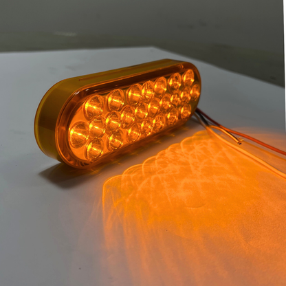 Oval Pearl LED Light in Amber W/O Frame