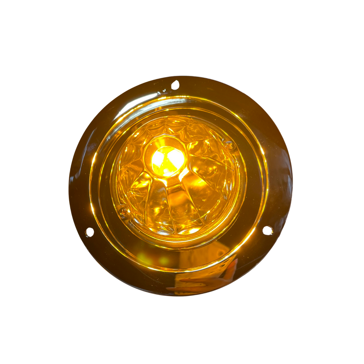 CLEAR GLASS , AMBER LED WITH BASE