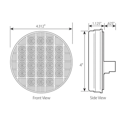 4” Smart Dynamic Sequential 26 LED Light in Clear