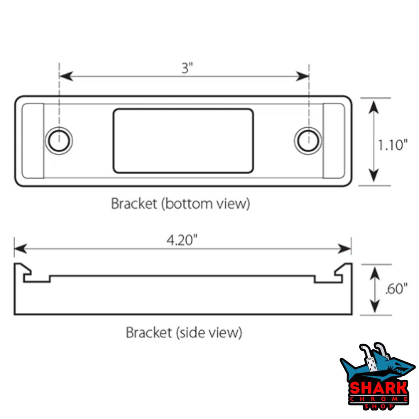 Chrome Mounting Bracket With Wire