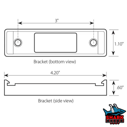 Chrome Mounting Bracket With Wire