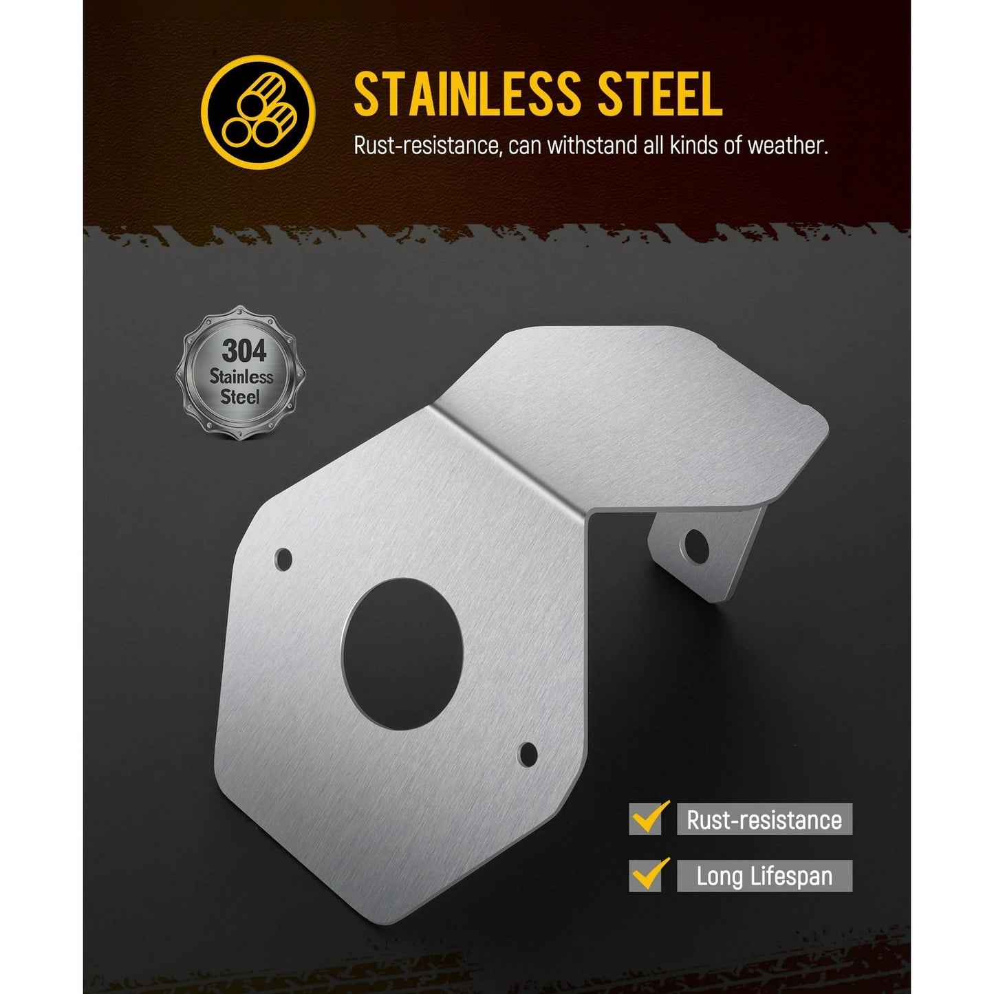 Mirror Turn Signal Bracket Kit Stainless Steel