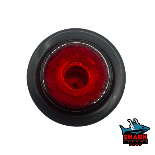 LED 2" Red  Round Clearance Marker Lights w/grommet & plug