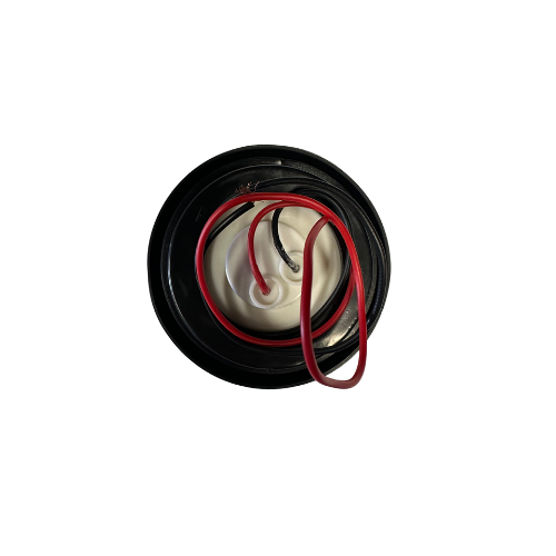 AMBER ROUND LIGHT 2" BLACK GROMMET