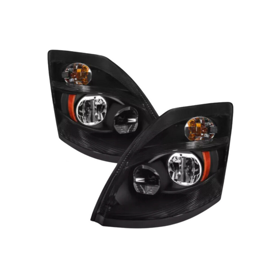 VOLVO VNL HEADLIGHT WITH OPTICAL LENS BLACK  FITS: 2015-2017