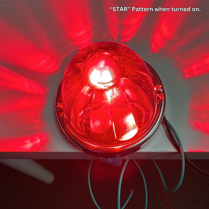 RED Lens Glass Watermelon with 1157 LED  Bulb