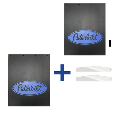 PETERBILT SET OF MUD FLAPS 24"x34" WITH SET OF MUDFLAP WEIGHTS