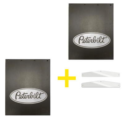 PETERBILT SET OF MUD FLAPS 24"x34" WITH SET OF MUDFLAP WEIGHTS