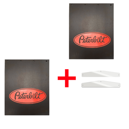 PETERBILT SET OF MUD FLAPS 24"x34" WITH SET OF MUDFLAP WEIGHTS