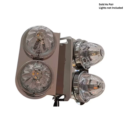 Light bracket with 2 watermelon light holes stainless steel