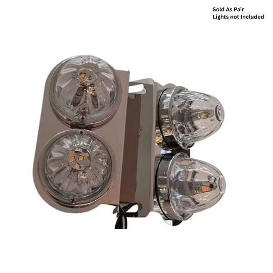 Light bracket with 2 watermelon light holes stainless steel